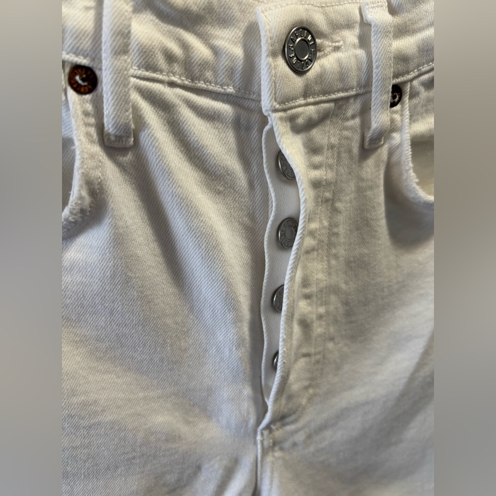 AGOLDE RILEY High Rise Straight White Crop Jean 24  Button Fly Contemporary - Picture 8 of 14